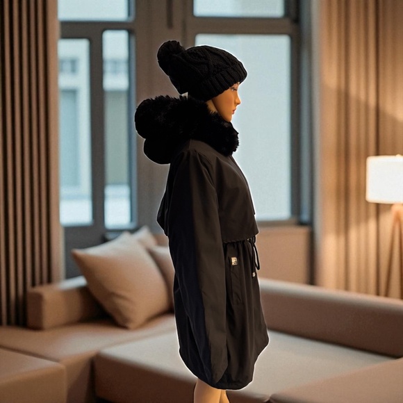 Women’s Hooded Mid-Length Jacket size XL - Picture 4 of 9